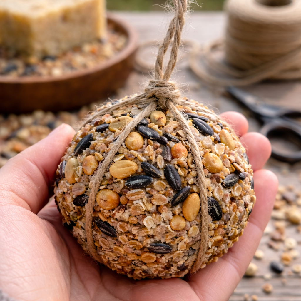 Zelf vetbollen maken: zo help je tuinvogels