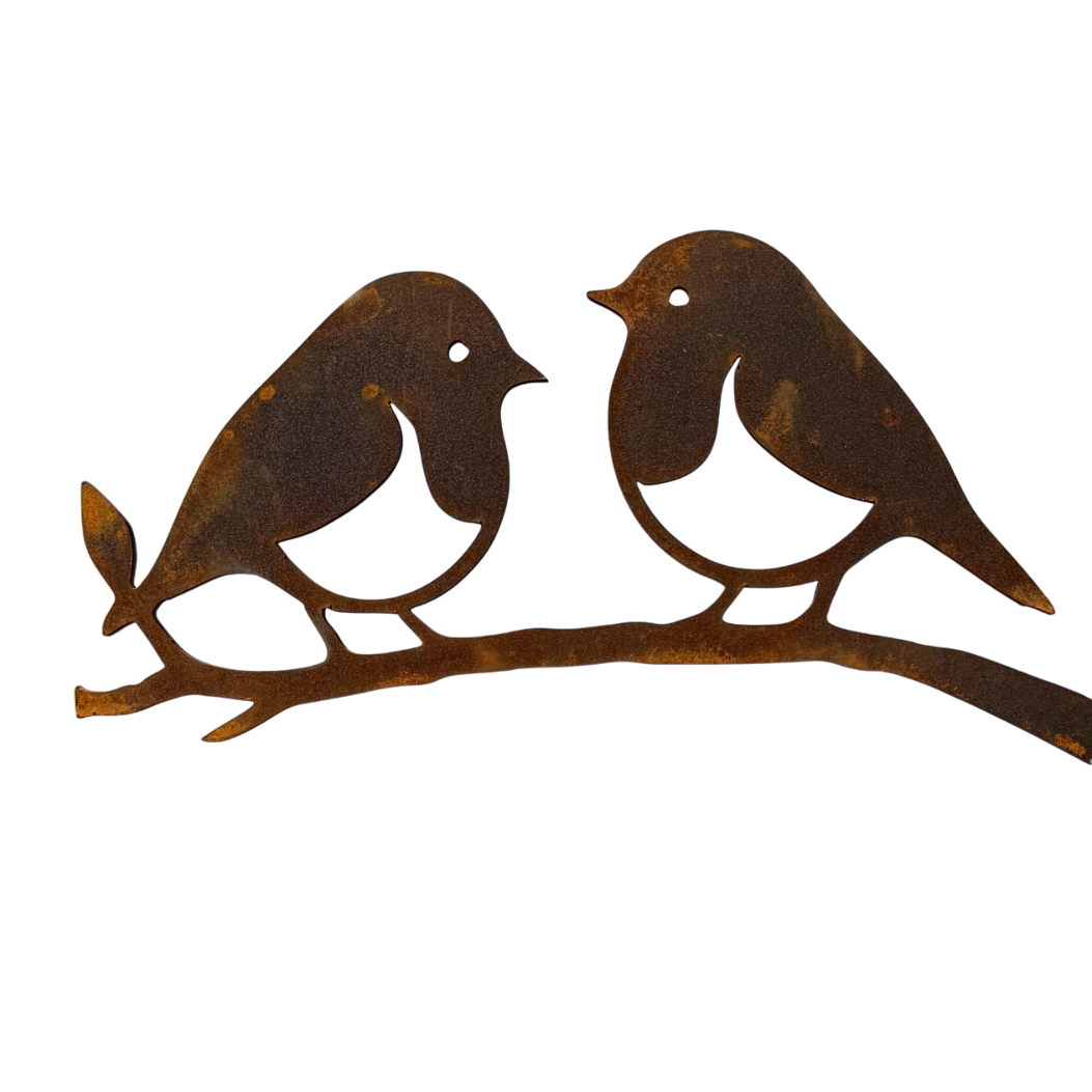 Tuinvorm RUDDOCK – cortenstalen boomdecoratie met vogelvormen