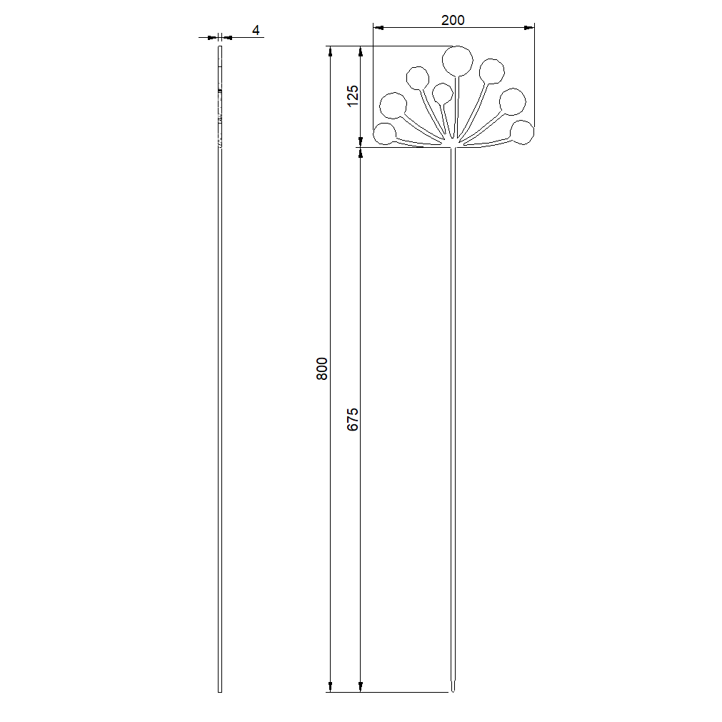 Tuinsteker CEPA – grote sierui tuinsteker 80 cm hoog