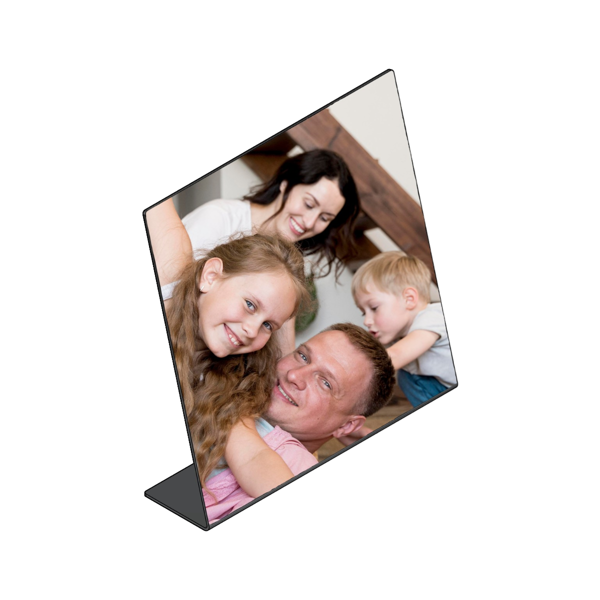 Fotoplaat GRID van 2 mm aluminium, staand fotopaneel voor vierkante foto’s met UV-print op maat en robuuste look