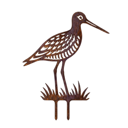 Tuinsteker GRUTTO van Stalen Design, cortenstalen grutto tuindecoratie met grondpinnen voor plaatsing in de tuin.