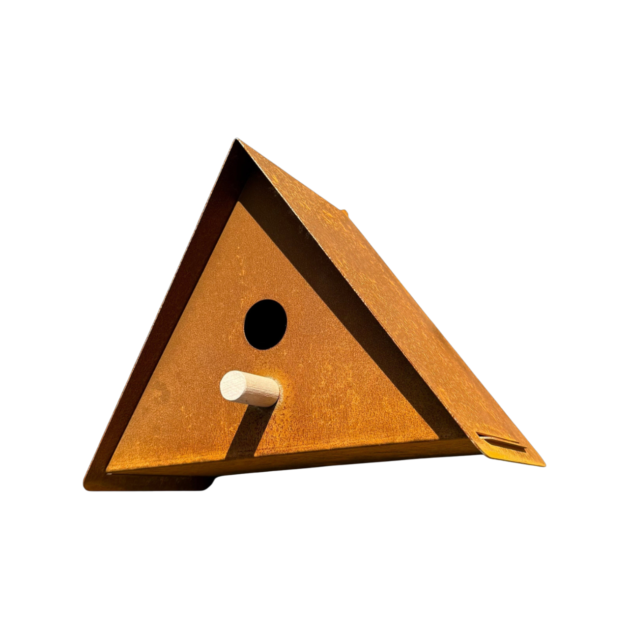 Vogelhuis UPSILON – wandvogelhuis met zitstokje en schaduwadvies