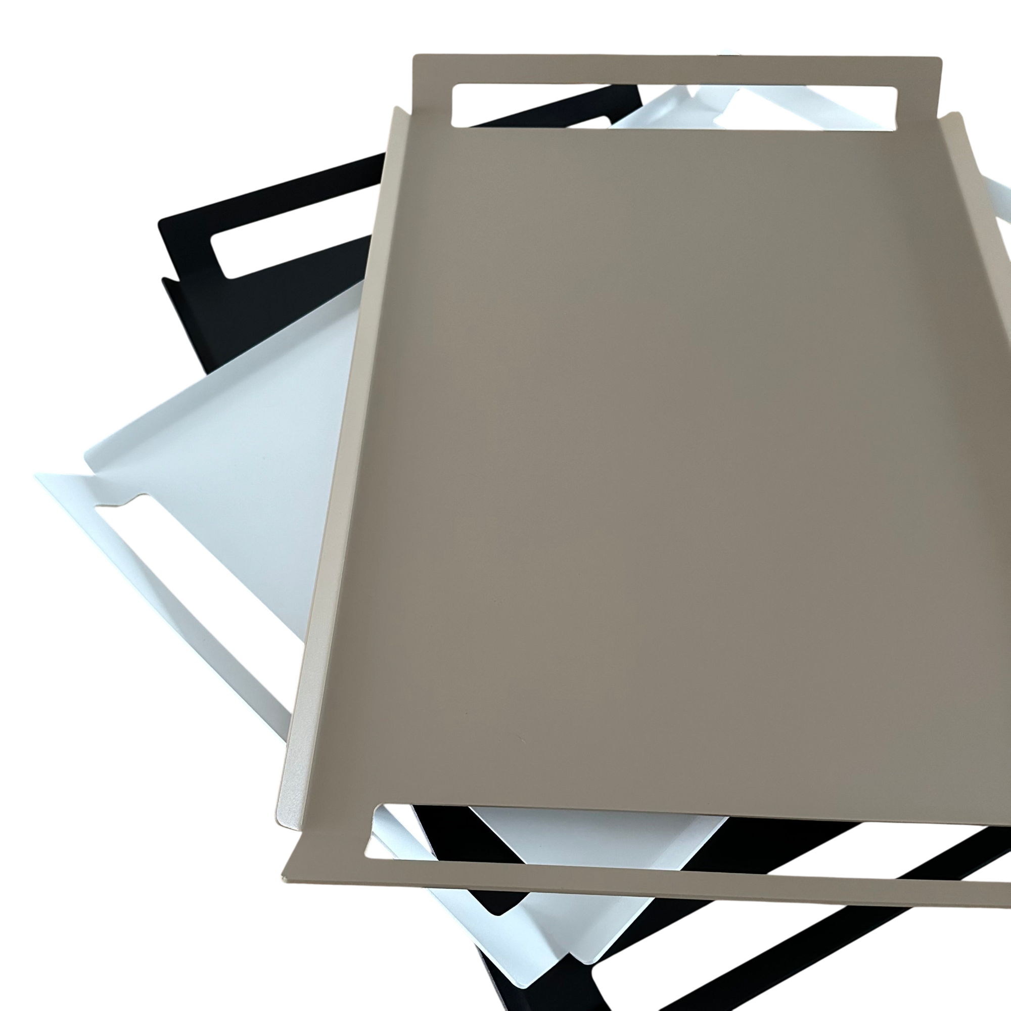 Dienblad SOLAR – poedergecoat aluminium dienblad 2mm dik