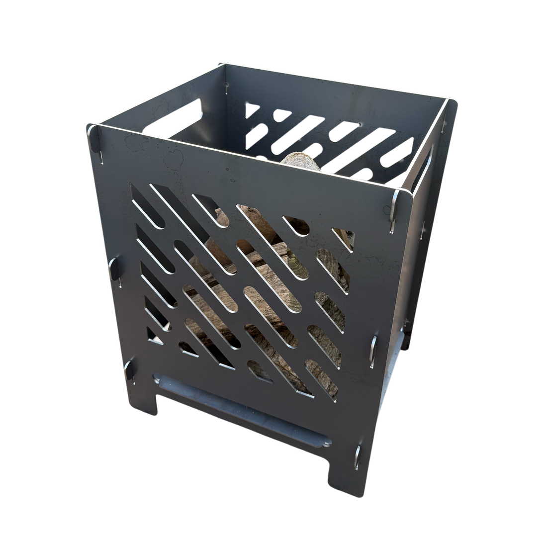 Vuurkorf FIRE van cortenstaal met roestlaag, modern design voor tuin of terras