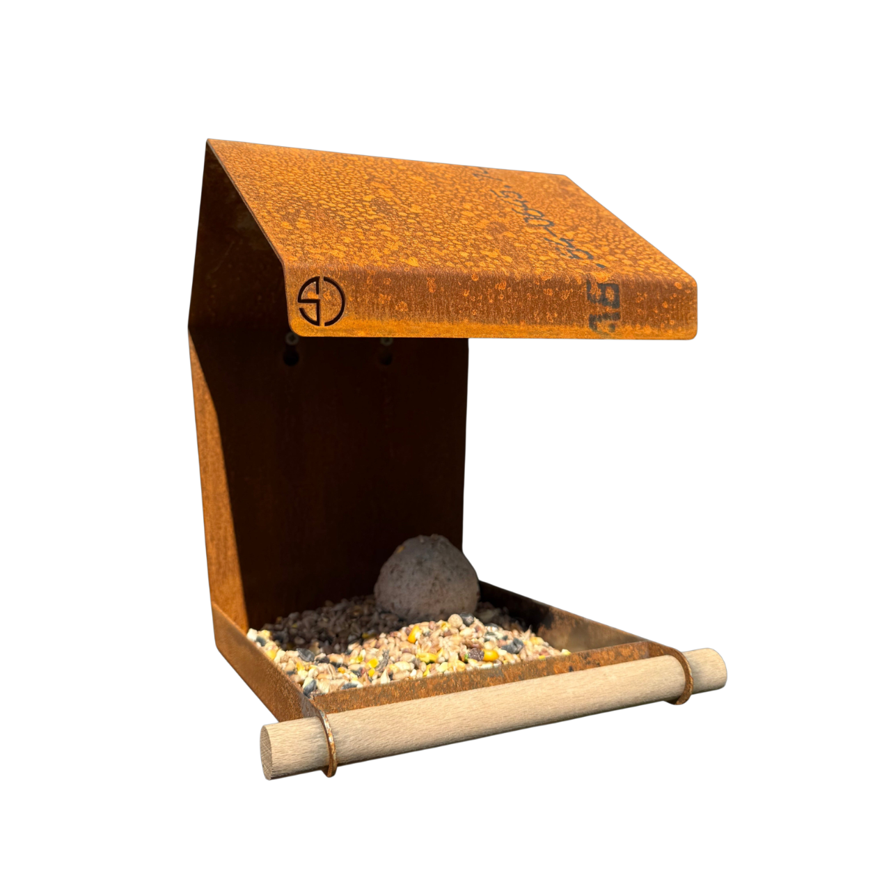 Vogelvoederhuis THUNDER – wandvoederhuis met houten zitstokje