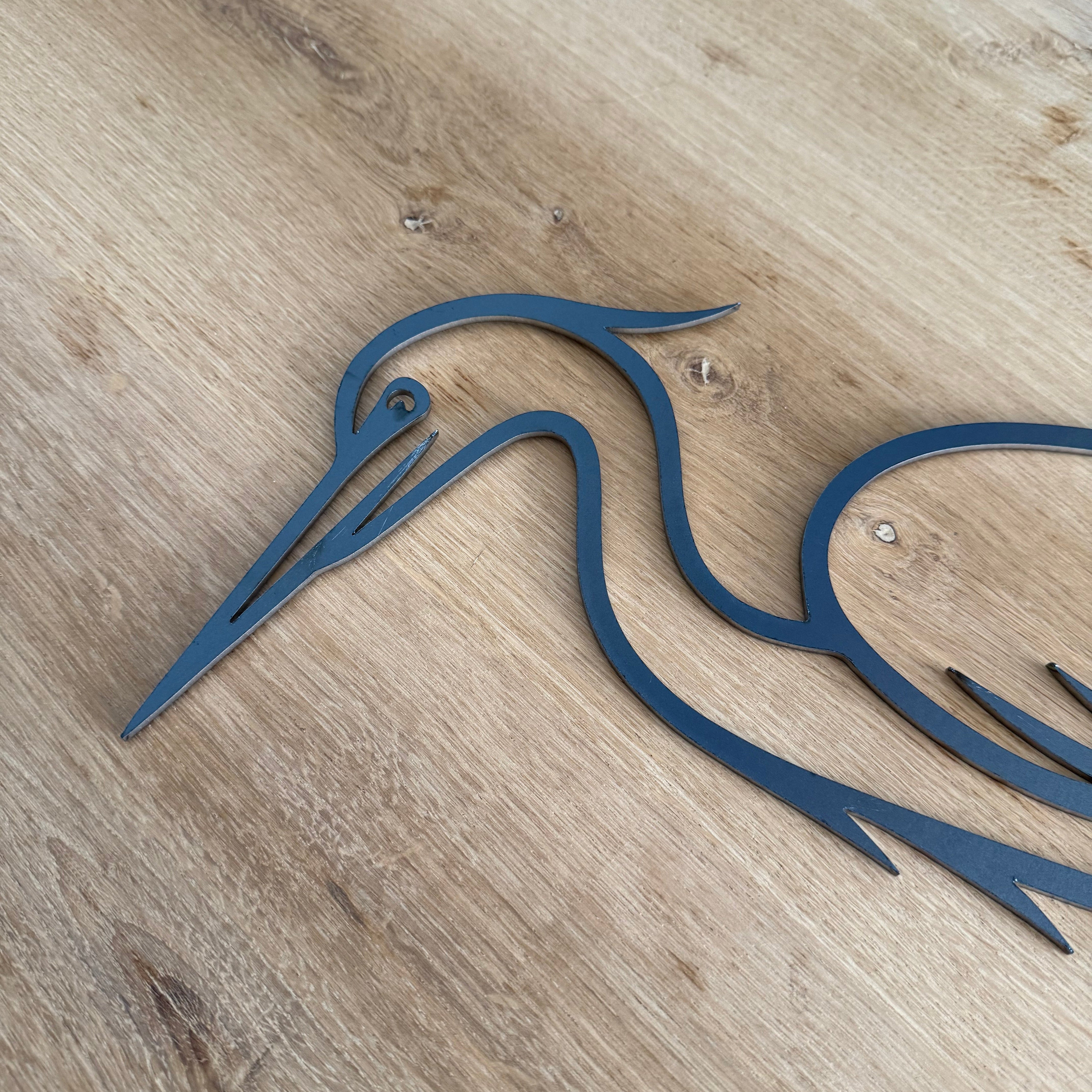 Tuinsteker HERON – reiger van cortenstaal voor bij vijver of gras