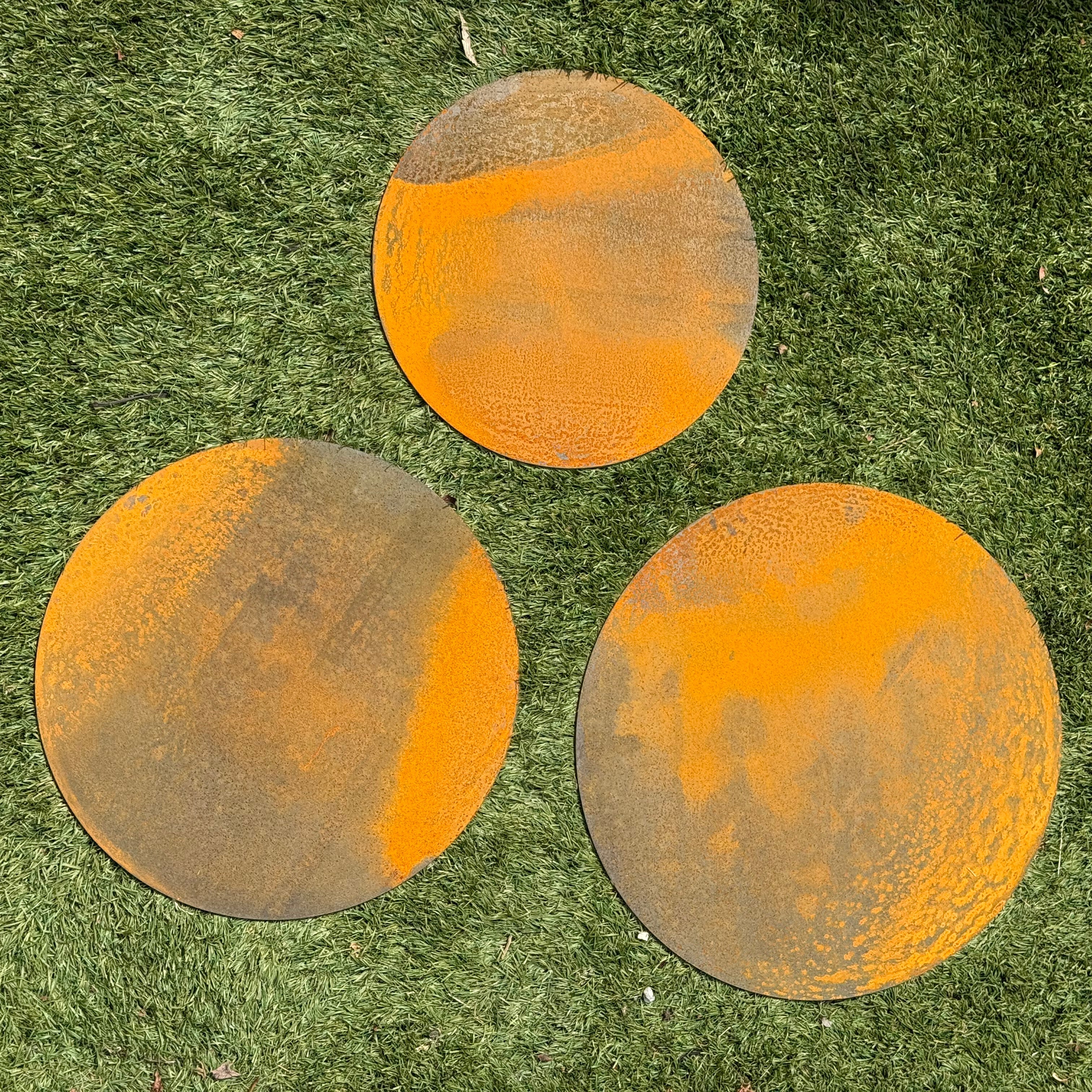 Stapsteen ROUND – ronde cortenstalen stapsteen Ø30cm Ø35cm Ø40cm