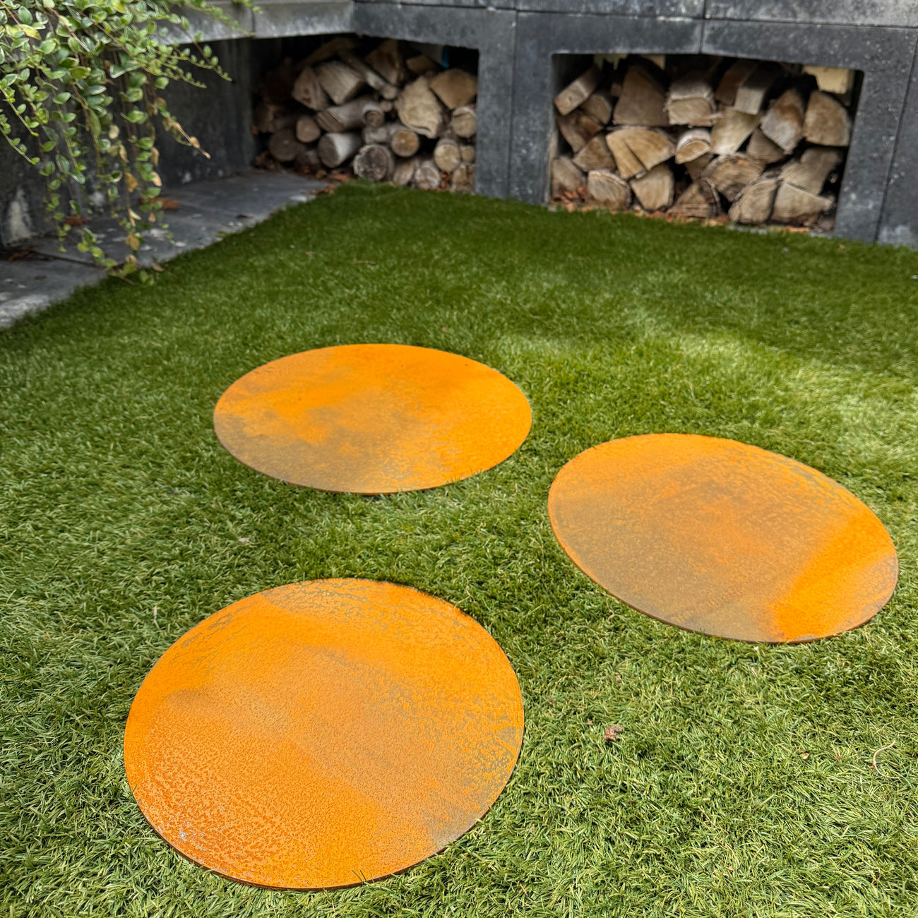 Stapsteen ROUND – ronde cortenstalen stapsteen Ø30cm Ø35cm Ø40cm