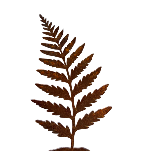 Tuinsteker NATURALIS – varenblad-vormige corten tuinsteker