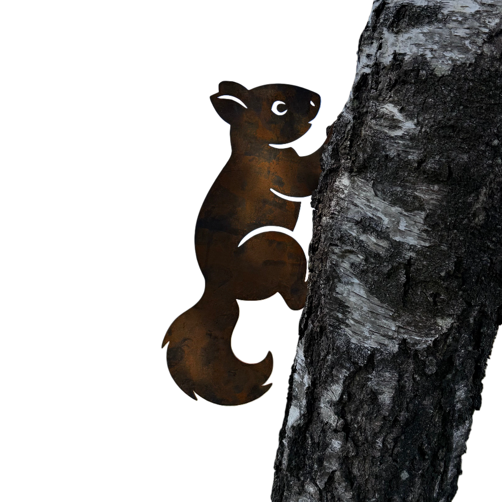 Tuinvorm EKORN – eekhoornvormige boomdecoratie van cortenstaal