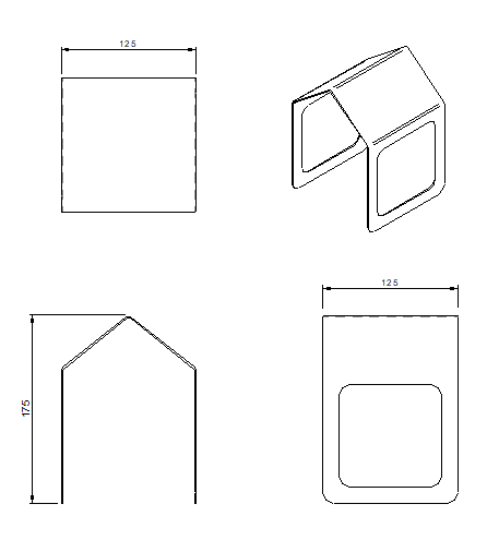 Vogelvoederhuis INFINITE – hangvoederhuis met vierkant gat