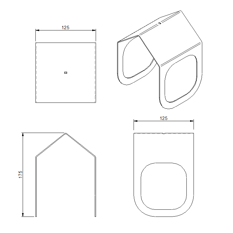 Vogelvoederhuis PHOTON – hangend vogelhuisje met rond gat
