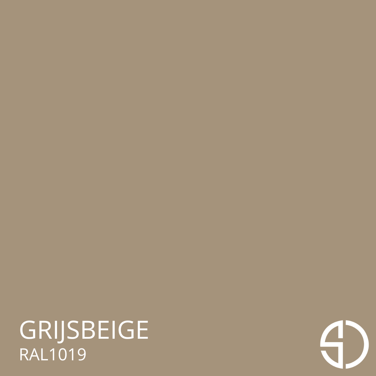 poedercoating in RAL1019 grijsbeige, warme neutrale tint met natuurlijke look.