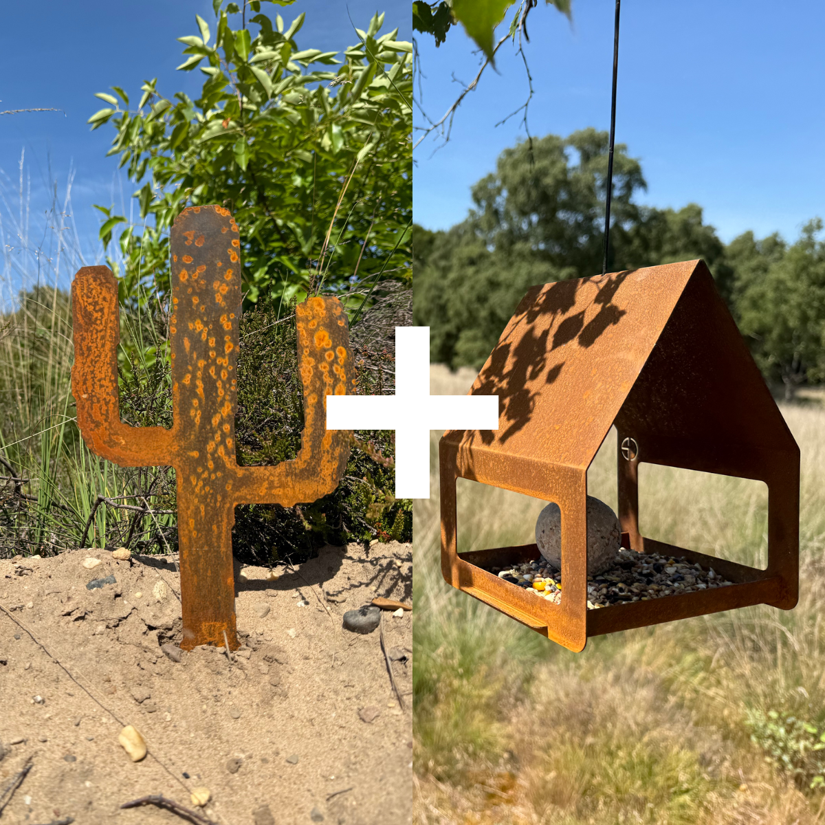 Tuinsteker CACCTUSS + Vogelvoederhuis EON