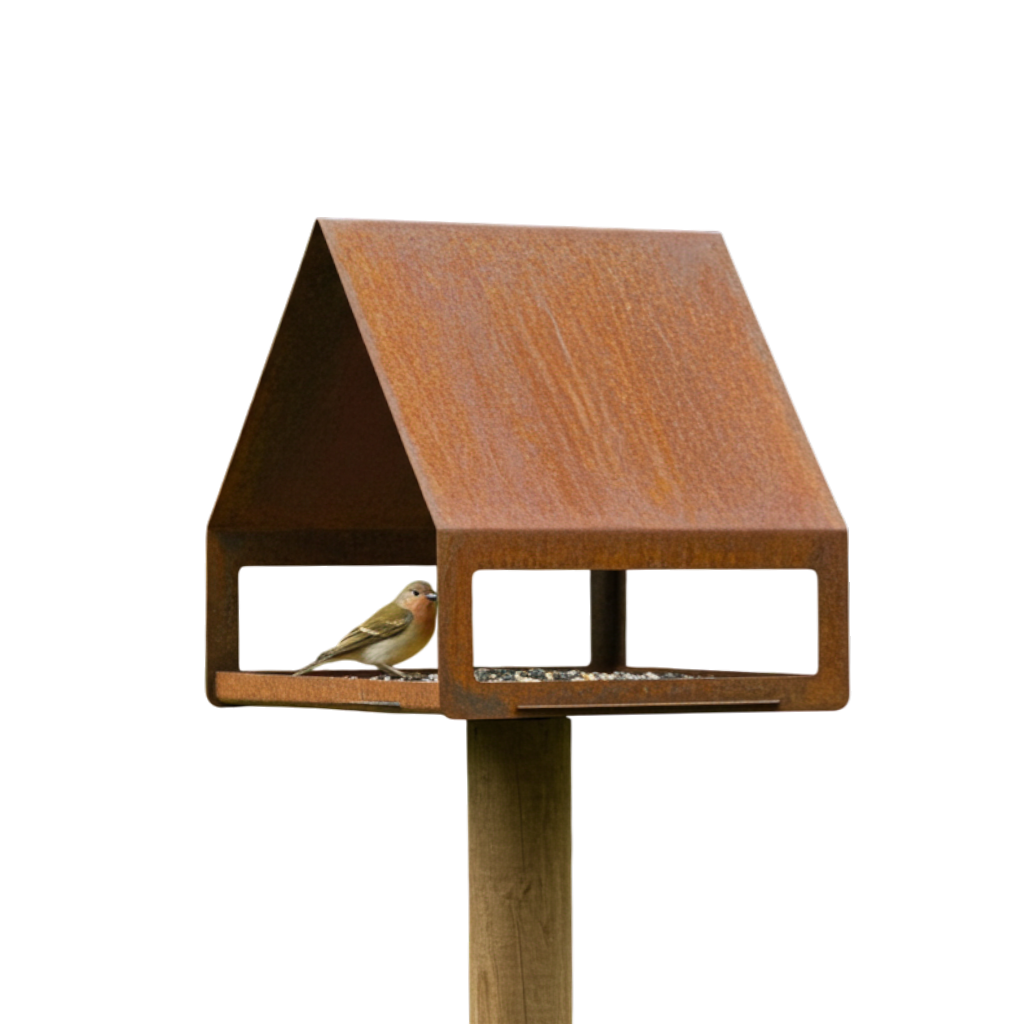 Design vogelvoederstation NIDO met strakke vormgeving, duurzaam en weerbestendig