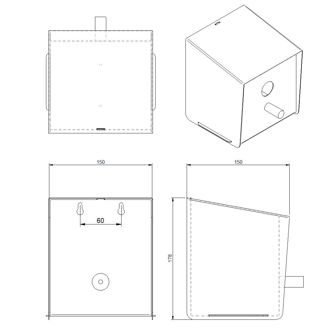 Vogelhuis CLOUDNEST – wandvogelhuisje met 3 cm invlieggat
