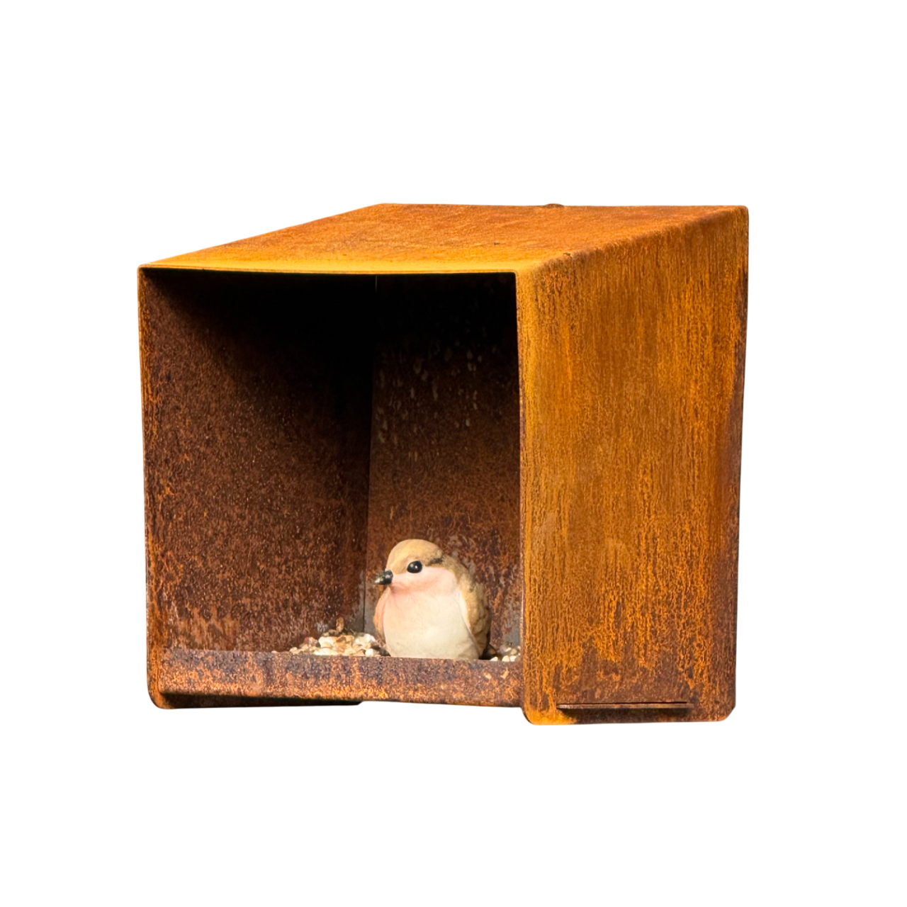 Vogelvoederhuis CHIRP – vierkant wandvoederhuisje 18x15x15 cm