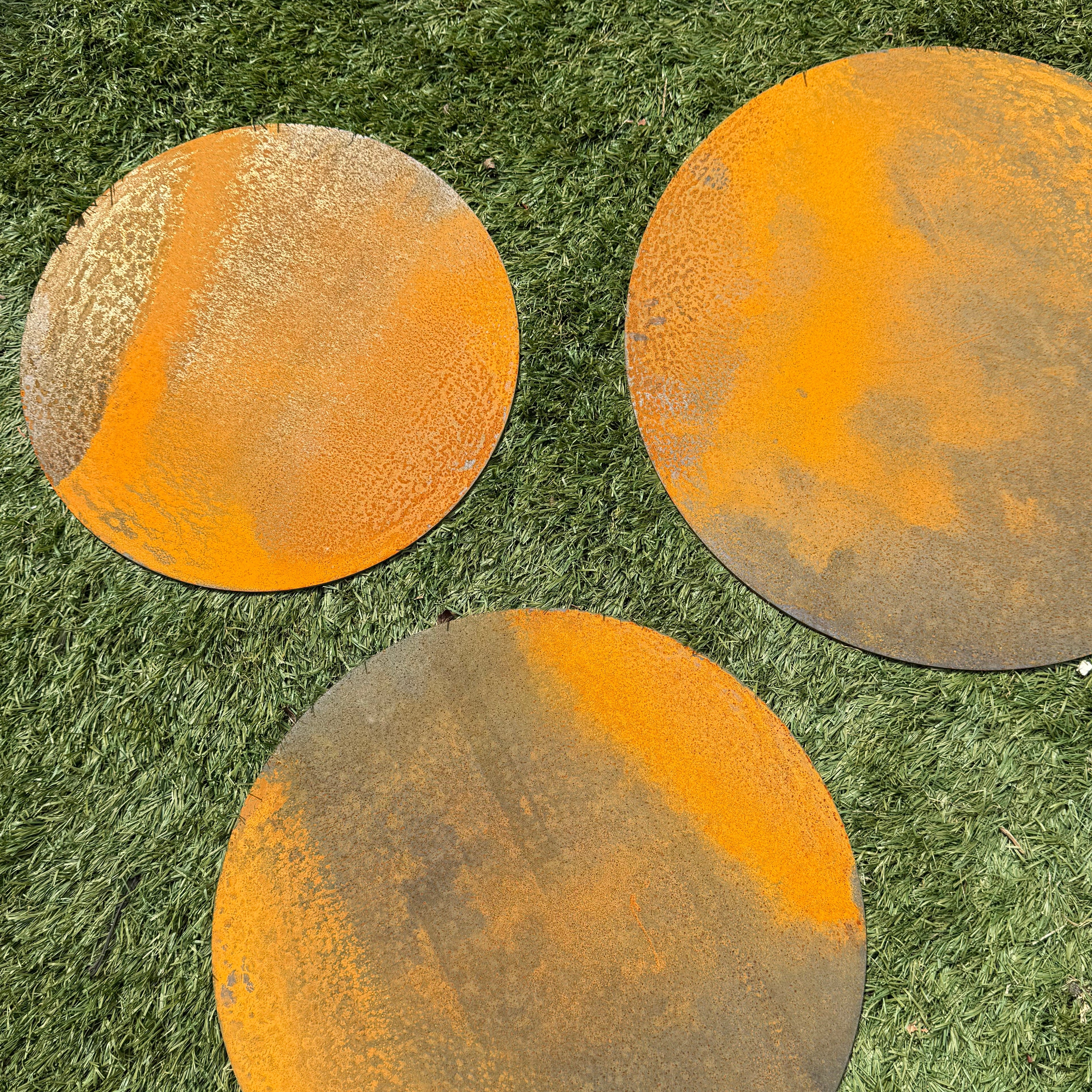 Stapsteen ROUND  – ronde cortenstalen stapsteen Ø30cm Ø35cm Ø40cm