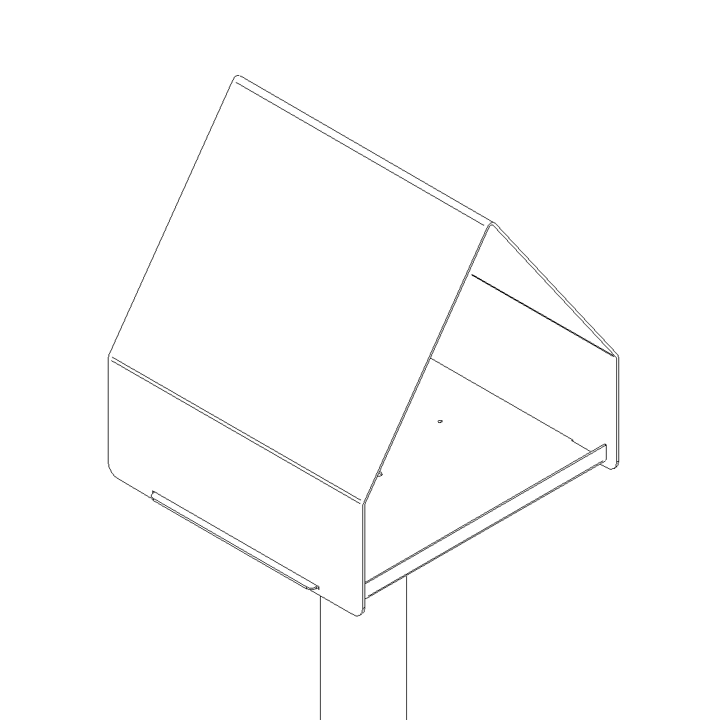 Design vogelvoederstation KOV met strakke vormgeving, duurzaam en weerbestendig