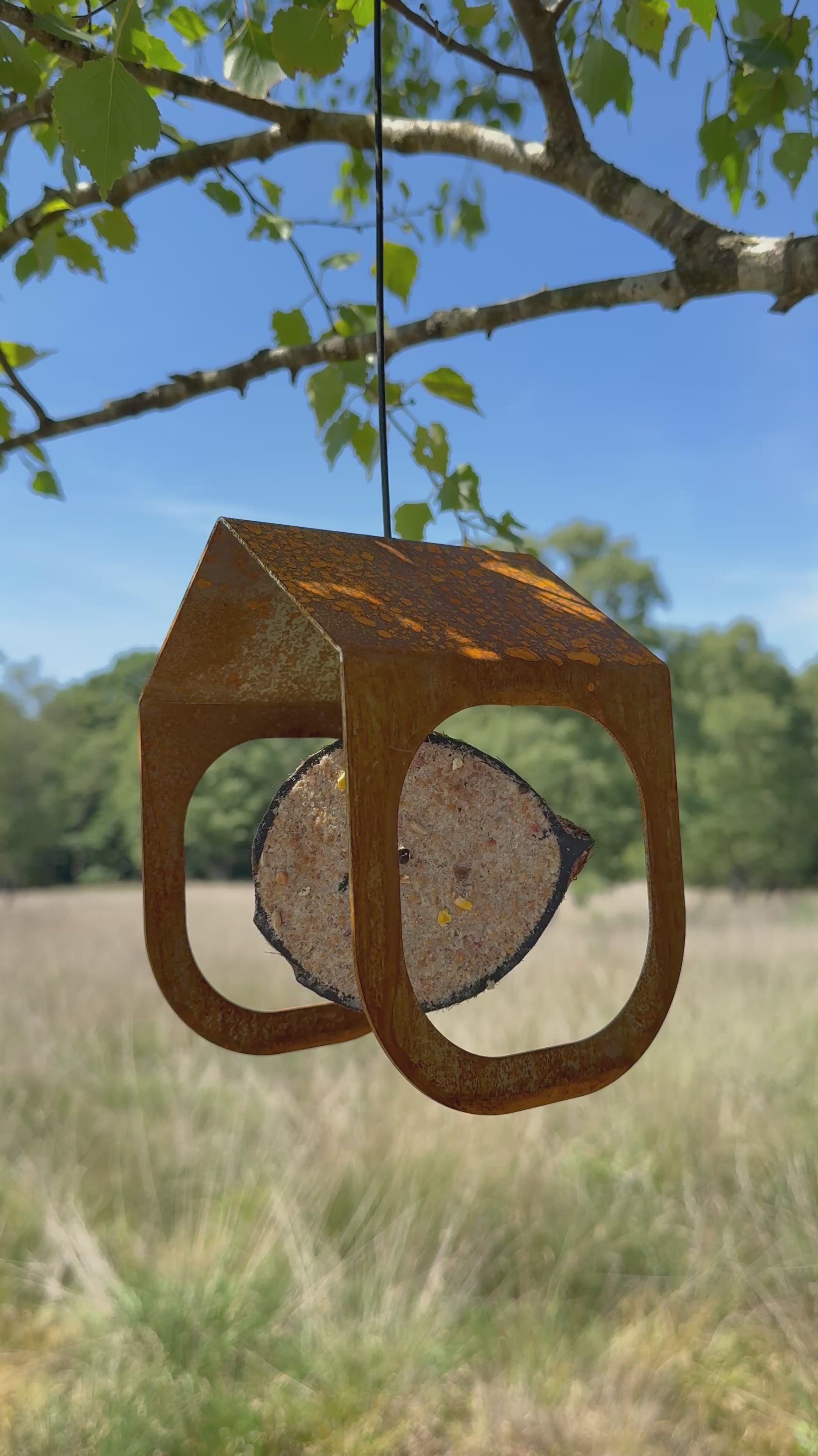 Vogelvoederhuis PHOTON – hangend vogelhuisje met rond gat