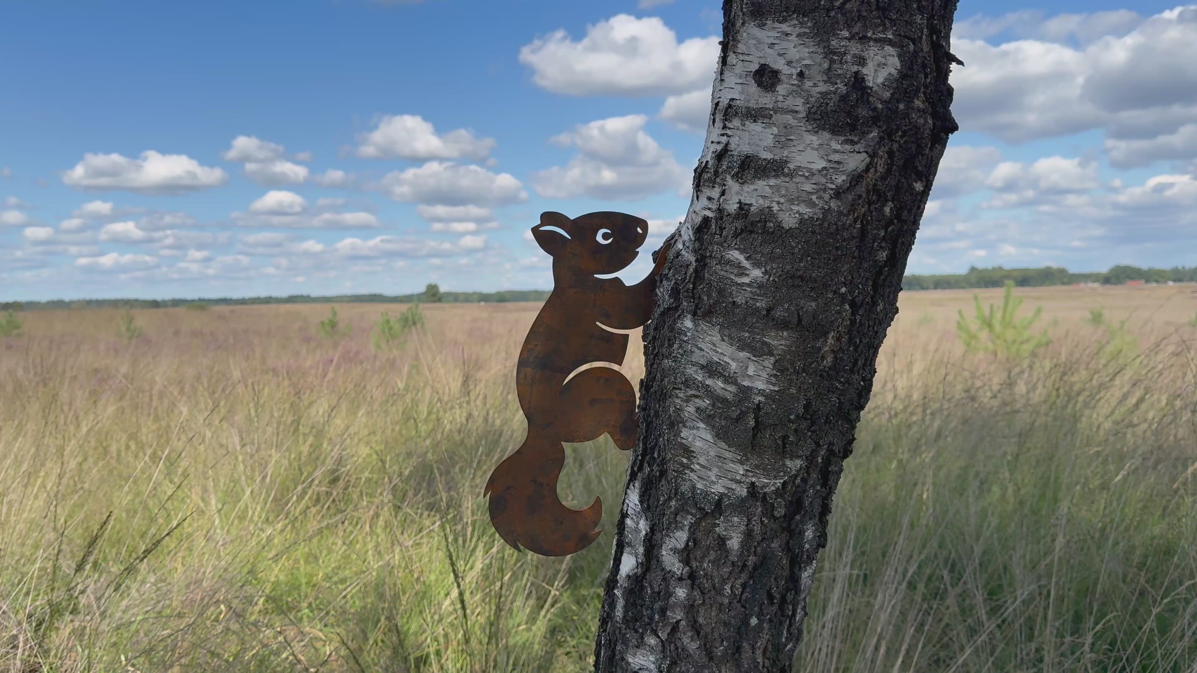 Tuinvorm EKORN – eekhoornvormige boomdecoratie van cortenstaal